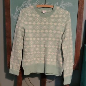 Mint Green Patterned Sweater